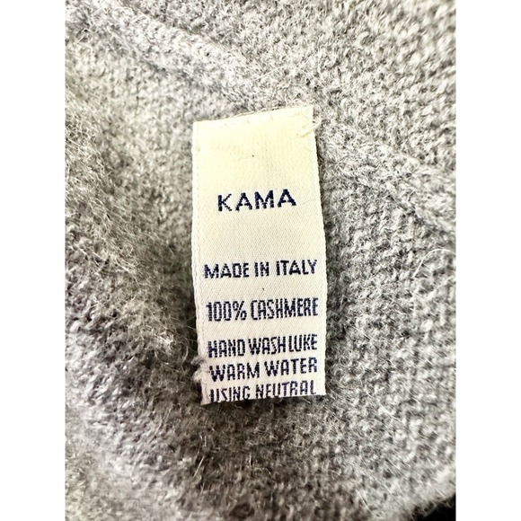 97 RUE DES MIMOSAS KAMA V-Neck PULLOVER SWEATER ITALY 100% Cashmere Gray - Picture 8 of 11